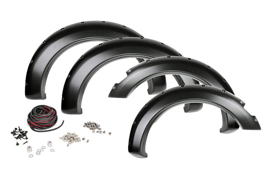 Rough Country Dodge Pocket Fender Flares Rivets 09-18 RAM 1500 w/Metal Bumper Rough Country
