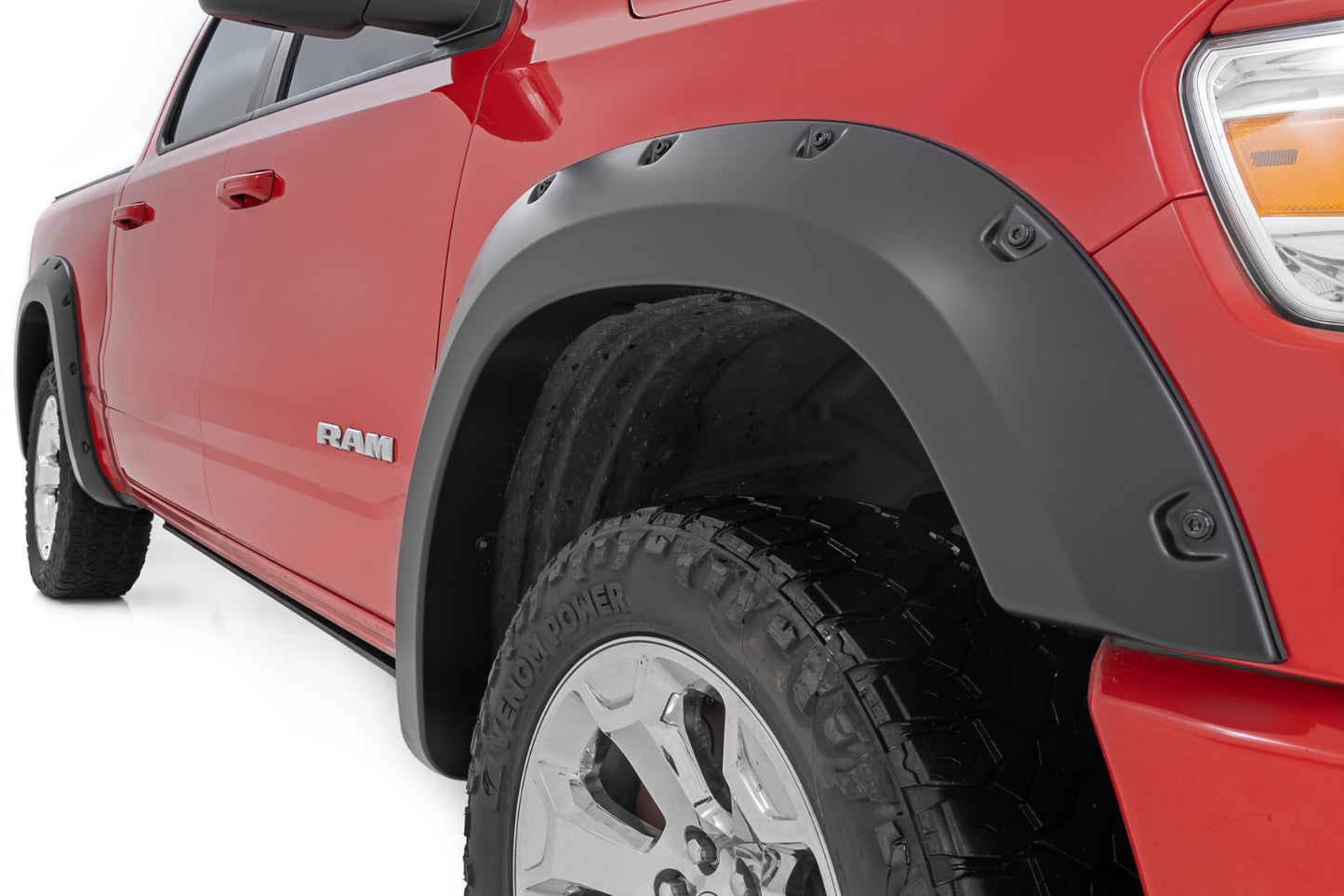 Pocket Fender Flares PXR Brilliant Black Ram 1500 2WD/4WD (2019-2024) Rough Country-3