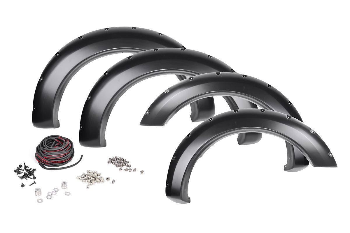 Rough Country Dodge Pocket Fender Flares w/Rivets 10-18 RAM 2500/3500 Rough Country