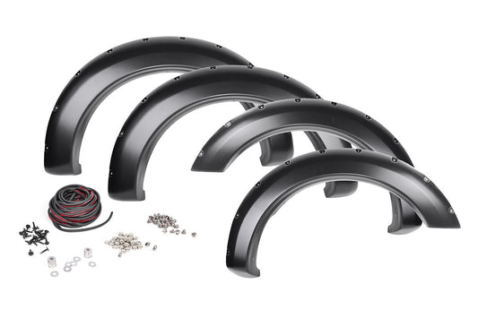 Rough Country Dodge Pocket Fender Flares w/Rivets 10-18 RAM 2500/3500 Rough Country