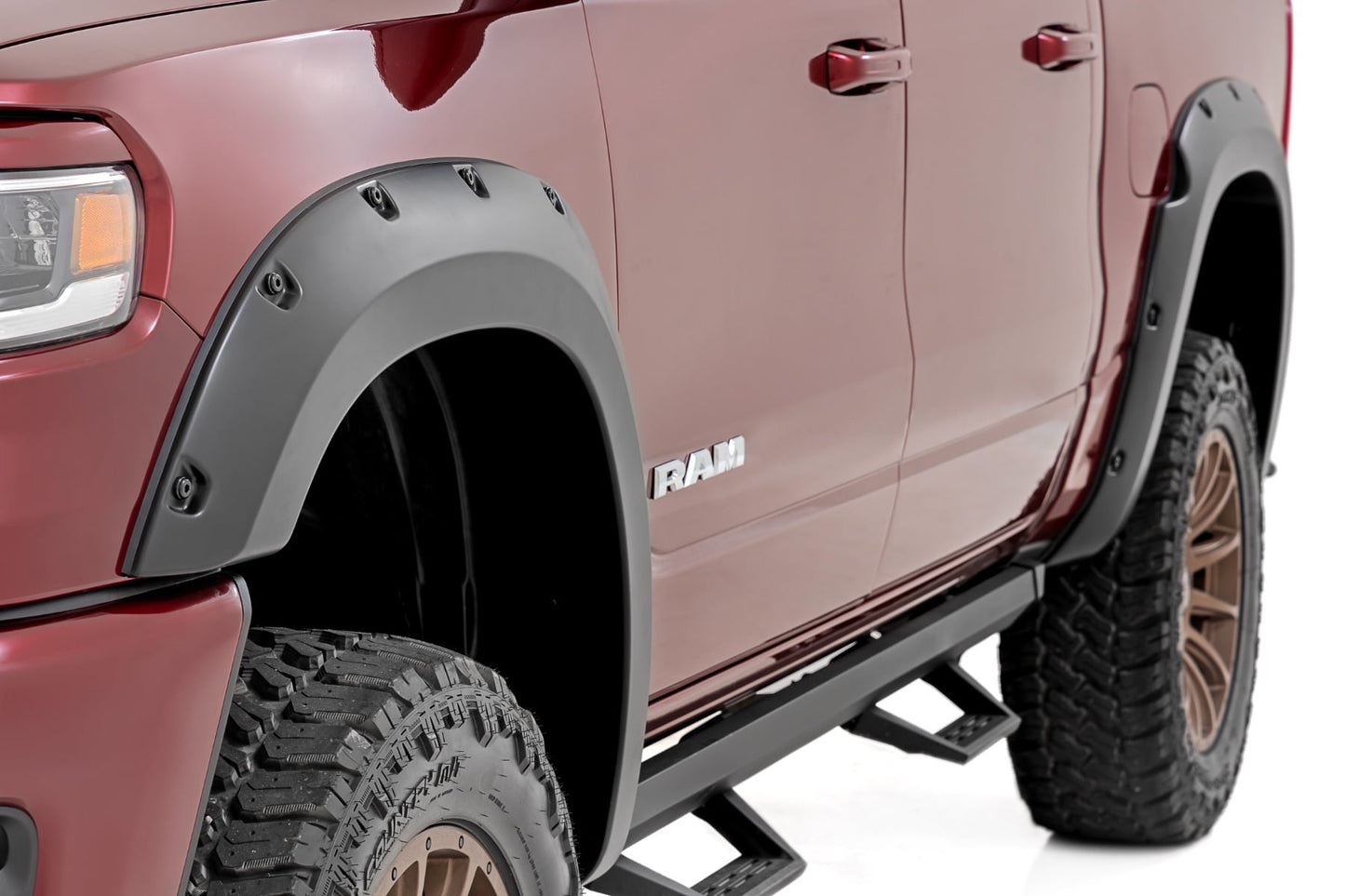 Pocket Fender Flares PXJ Diamond Black Ram 1500 2WD/4WD (2025-2026) Rough Country-4