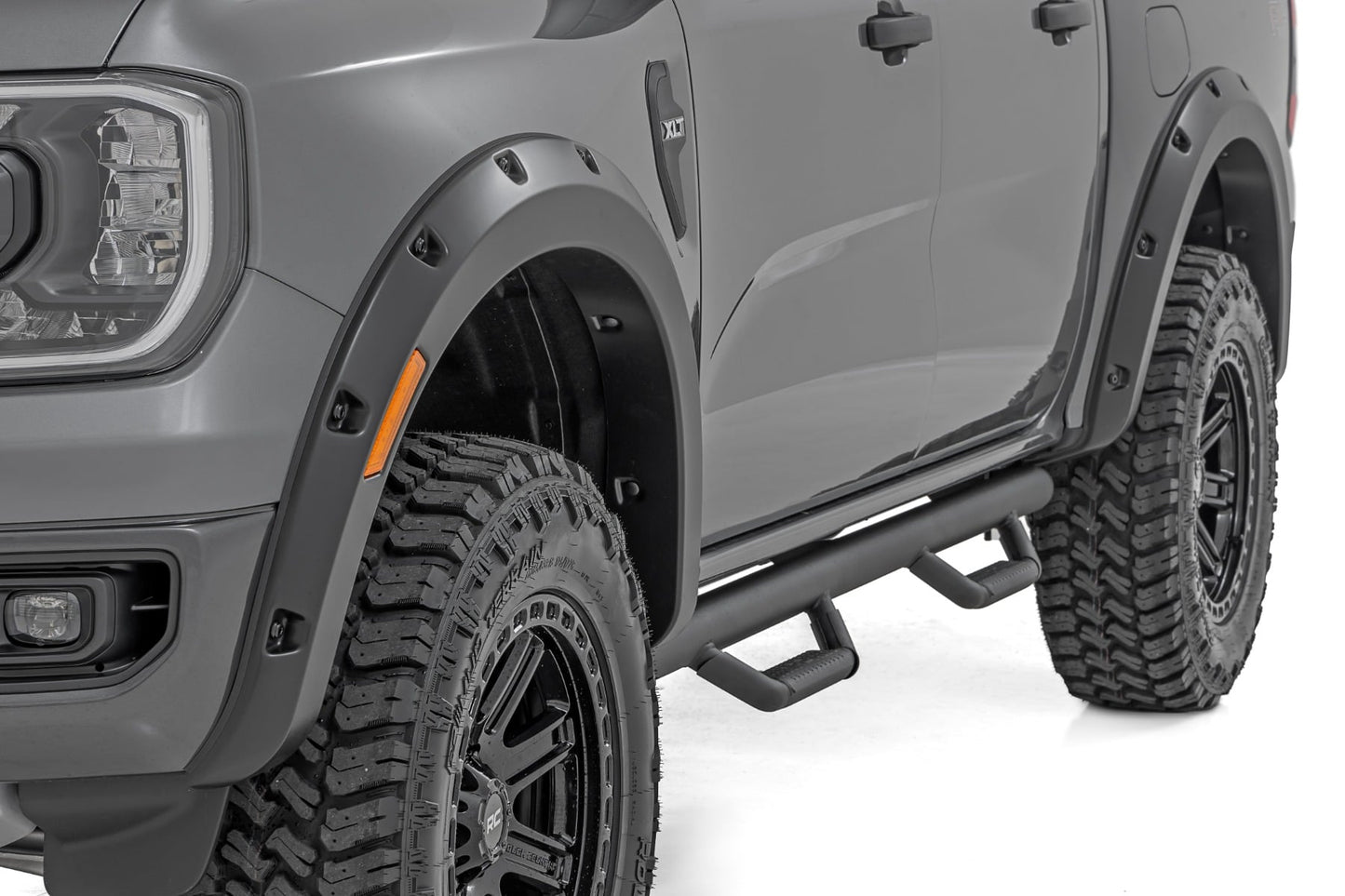 Pocket Fender Flares G1 Absolute Black Ford Ranger 2WD/4WD (2024-2026) Rough Country-5