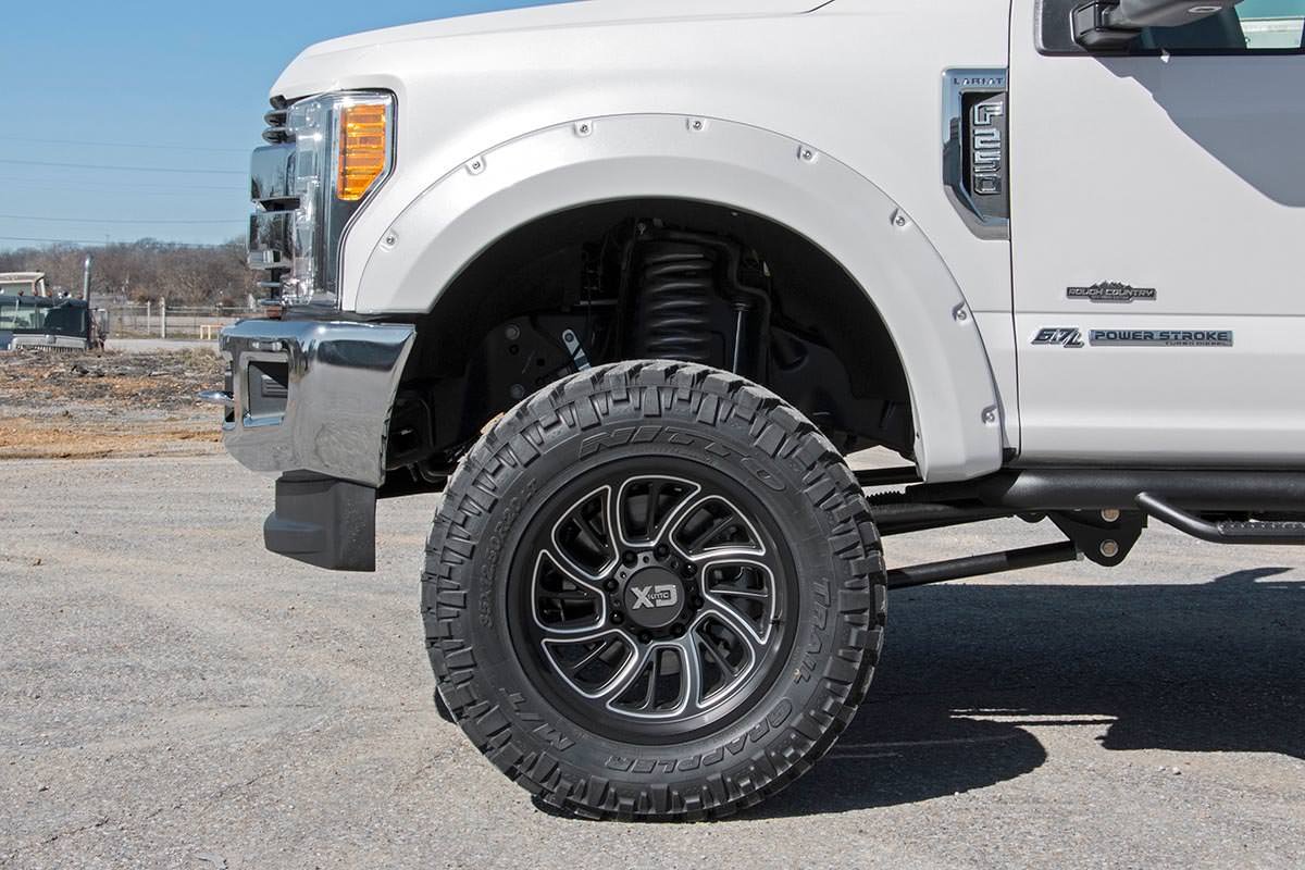 Rough Country Pocket Fender Flares Agate Black Ford Super Duty 2WD/4WD (17-22) Rough Country
