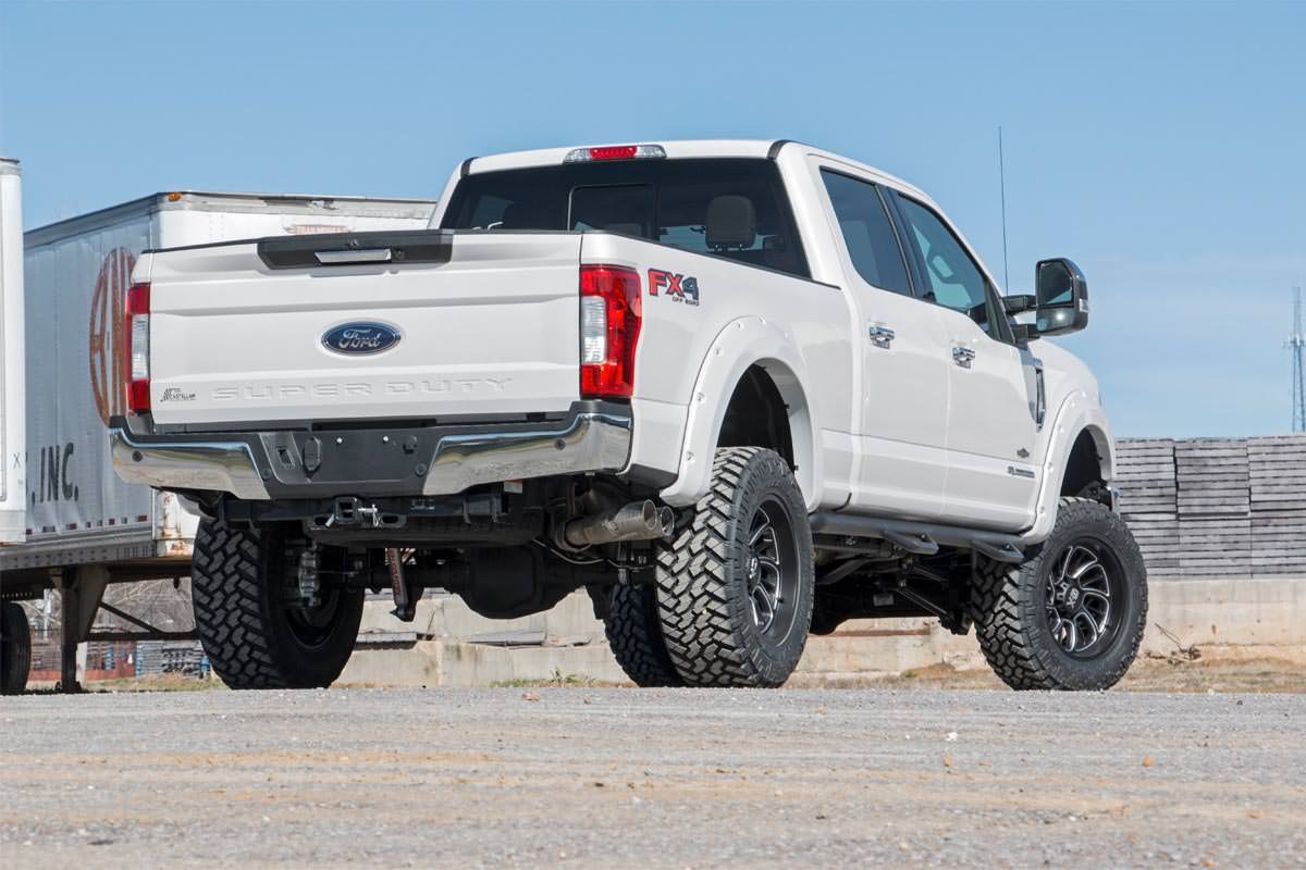 Rough Country Pocket Fender Flares Flat Black Ford Super Duty 2WD/4WD (17-22) Rough Country