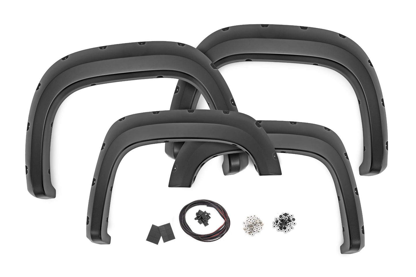 Pocket Fender Flares GBA Black 6 Foot 7 Inch & 8 Foot Bed GMC Sierra 1500 (07-13) Rough Country