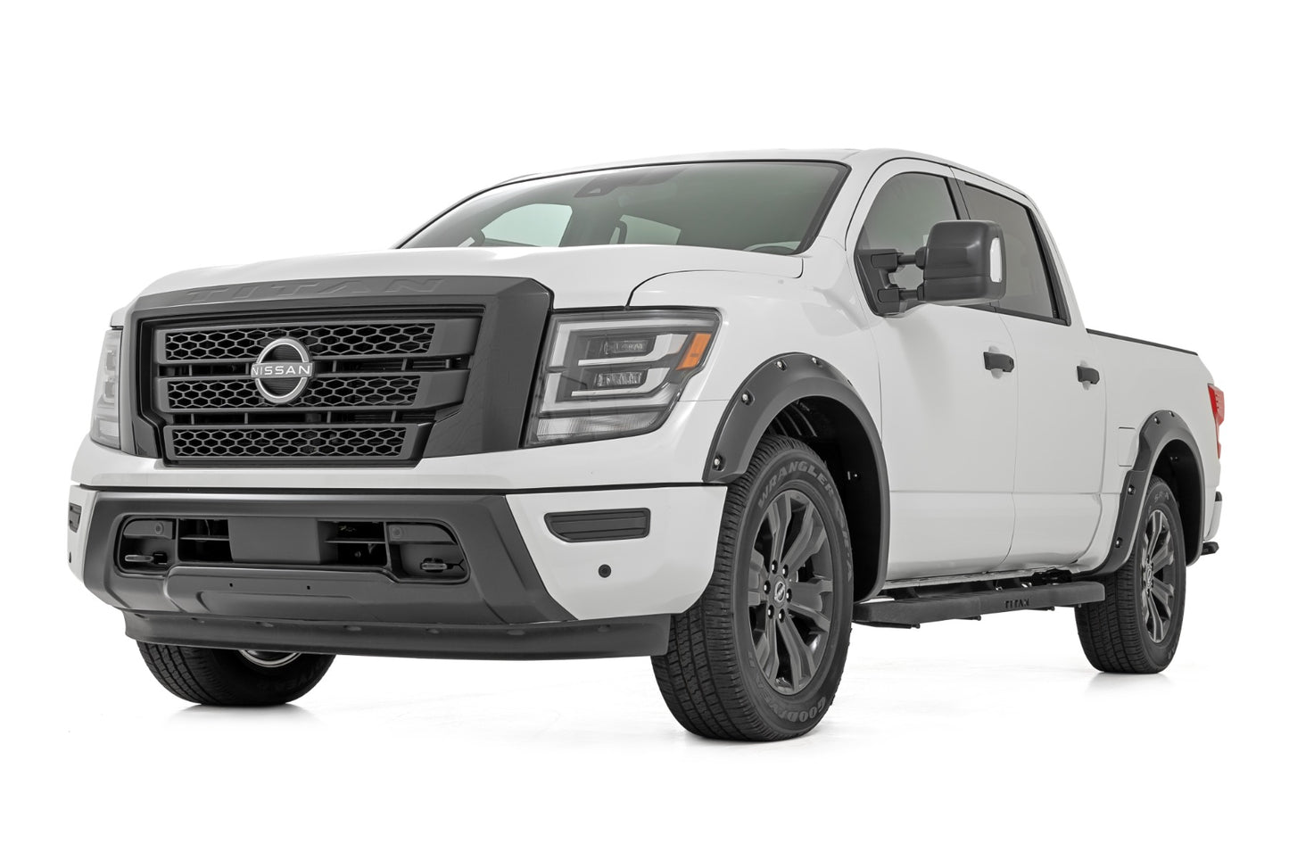 Pocket Fender Flares KH3 Super Black Nissan Titan 2WD/4WD (2017-2024) Rough Country-4