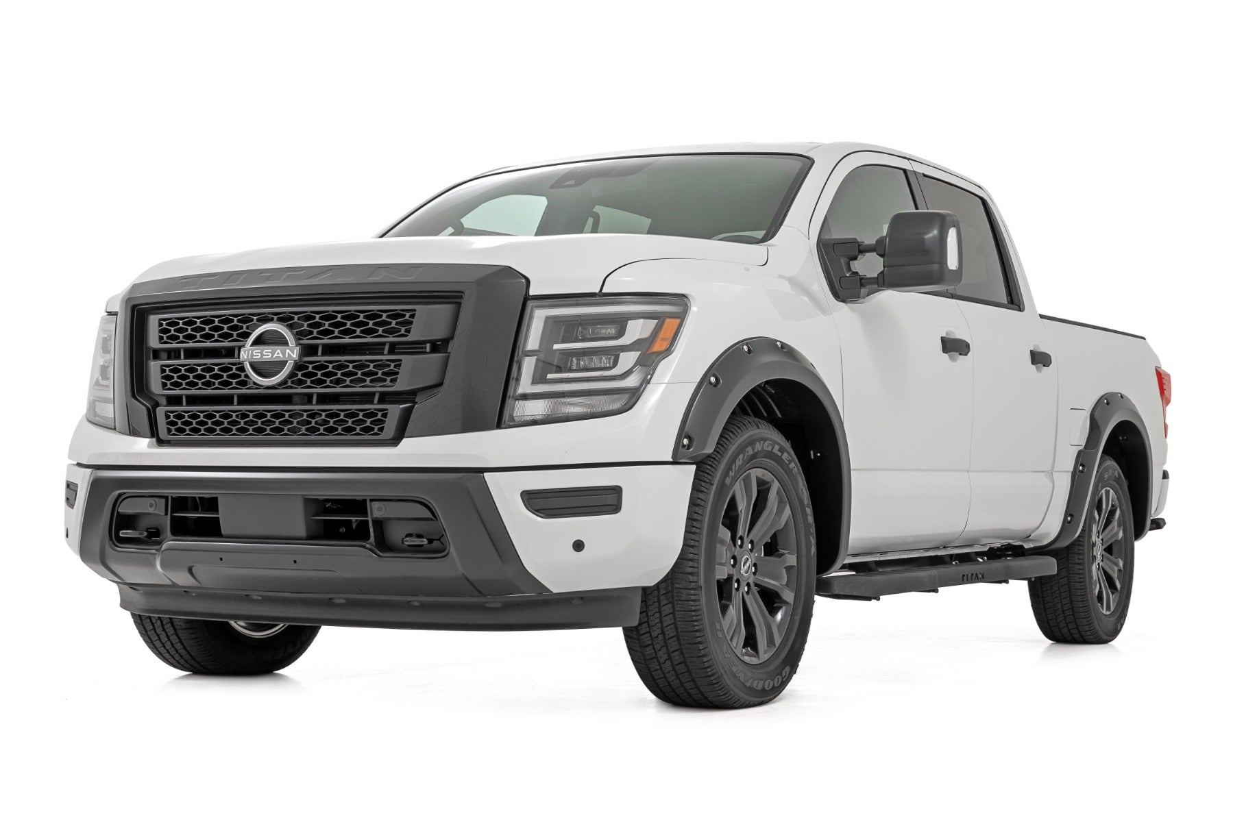 Pocket Fender Flares KH3 Super Black Nissan Titan 2WD/4WD (2017-2024) Rough Country-4