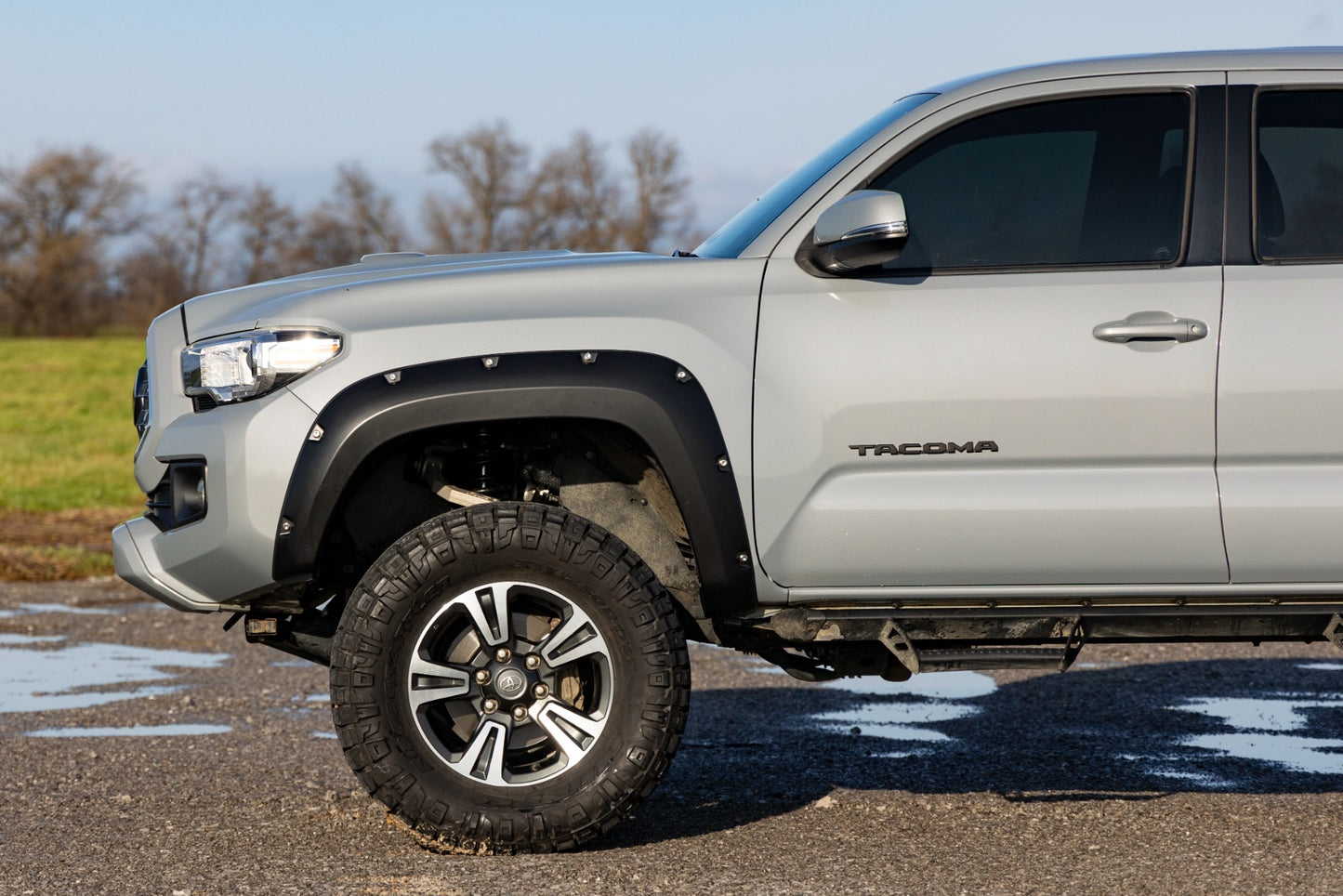 Pocket Fender Flares 1G3 Magnetic Grey Toyota Tacoma 2WD/4WD (2016-2023) Rough Country-4