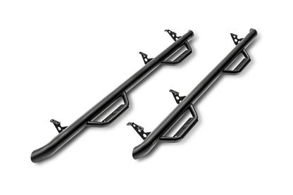 Nerf Step Bar Cab Length (2 Steps per Side) 2004-2008 Ford F-150 SuperCrew Textured Black N Fab NFab