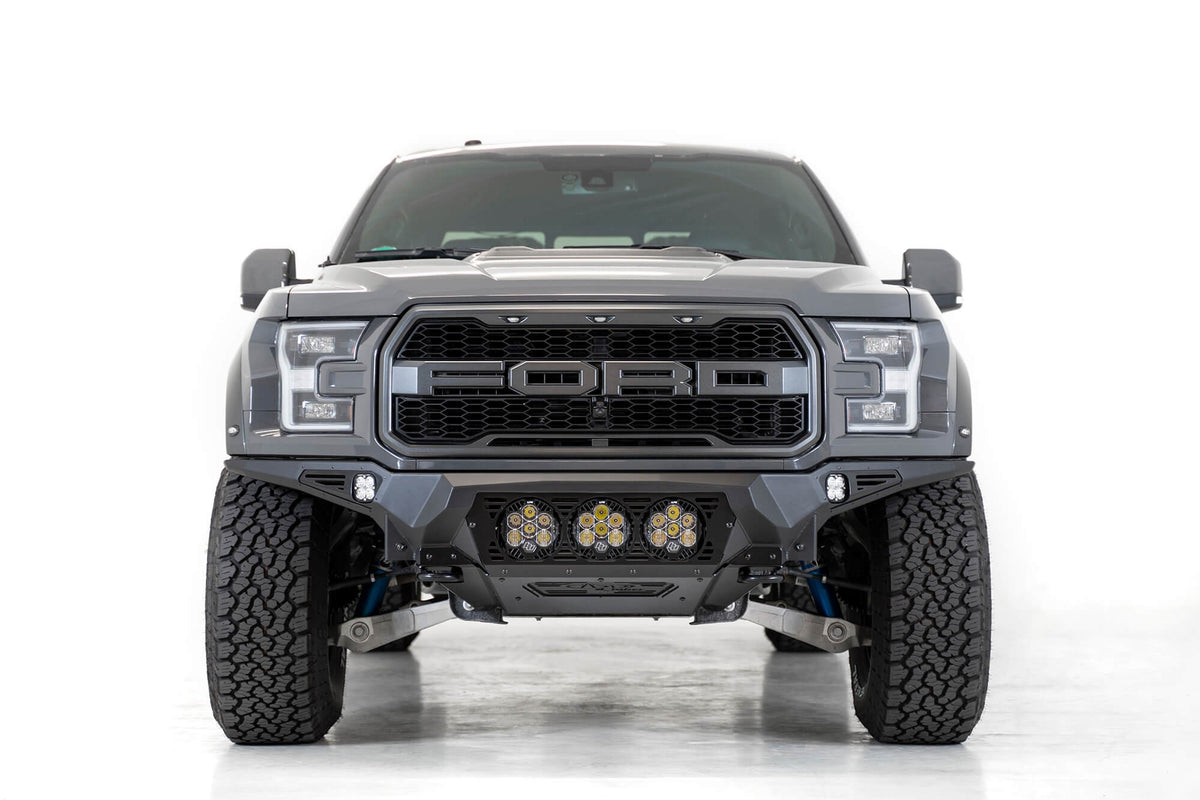 2017-2020 Ford Raptor Bomber Front Bumper Mounts for 3 Baja LP6 Round Lights Addictive Desert Designs-3