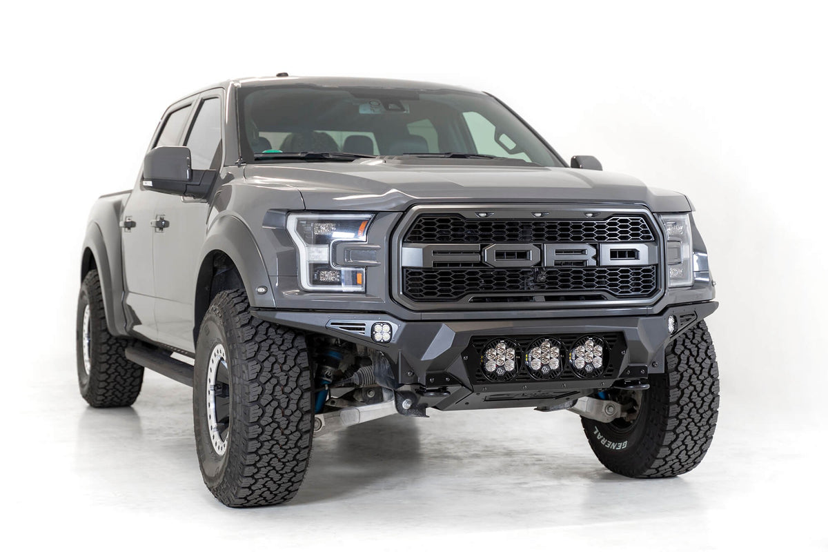 2017-2020 Ford Raptor Bomber Front Bumper Mounts for 3 Baja LP6 Round Lights Addictive Desert Designs-4