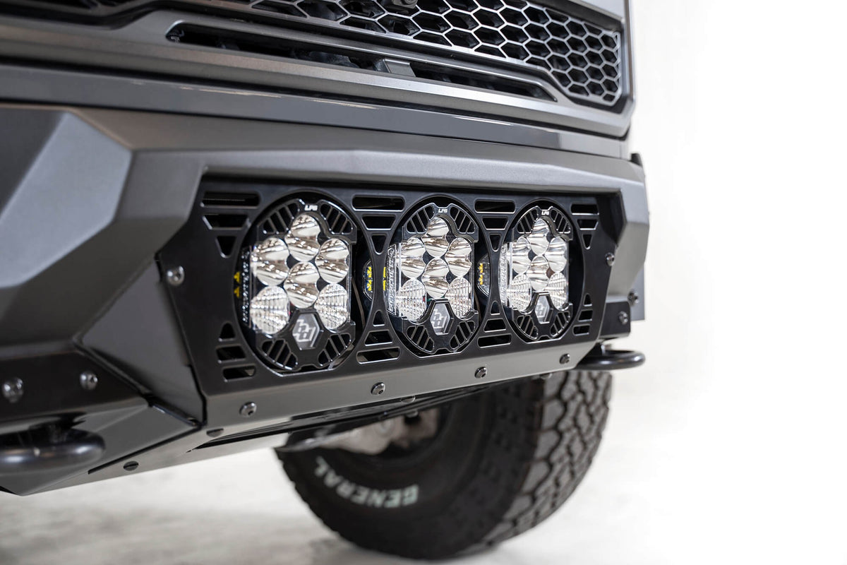 2017-2020 Ford Raptor Bomber Front Bumper Mounts for 3 Baja LP6 Round Lights Addictive Desert Designs-8