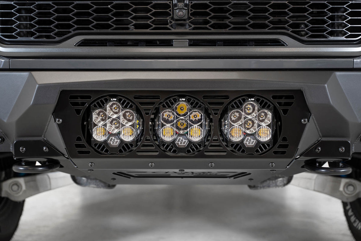 2017-2020 Ford Raptor Bomber Front Bumper Mounts for 3 Baja LP6 Round Lights Addictive Desert Designs-9