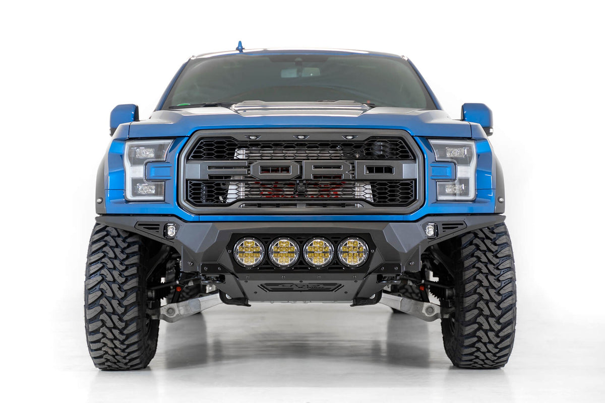 2017-2020 Ford Raptor Bomber Front Bumper Mounts for 4 Rigid 360 6 Inch Round Lights Addictive Desert Designs-3
