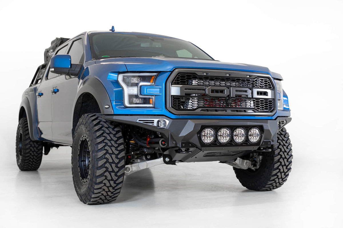 2017-2020 Ford Raptor Bomber Front Bumper Mounts for 4 Rigid 360 6 Inch Round Lights Addictive Desert Designs-4