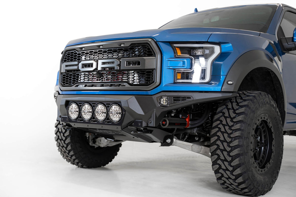2017-2020 Ford Raptor Bomber Front Bumper Mounts for 4 Rigid 360 6 Inch Round Lights Addictive Desert Designs-5