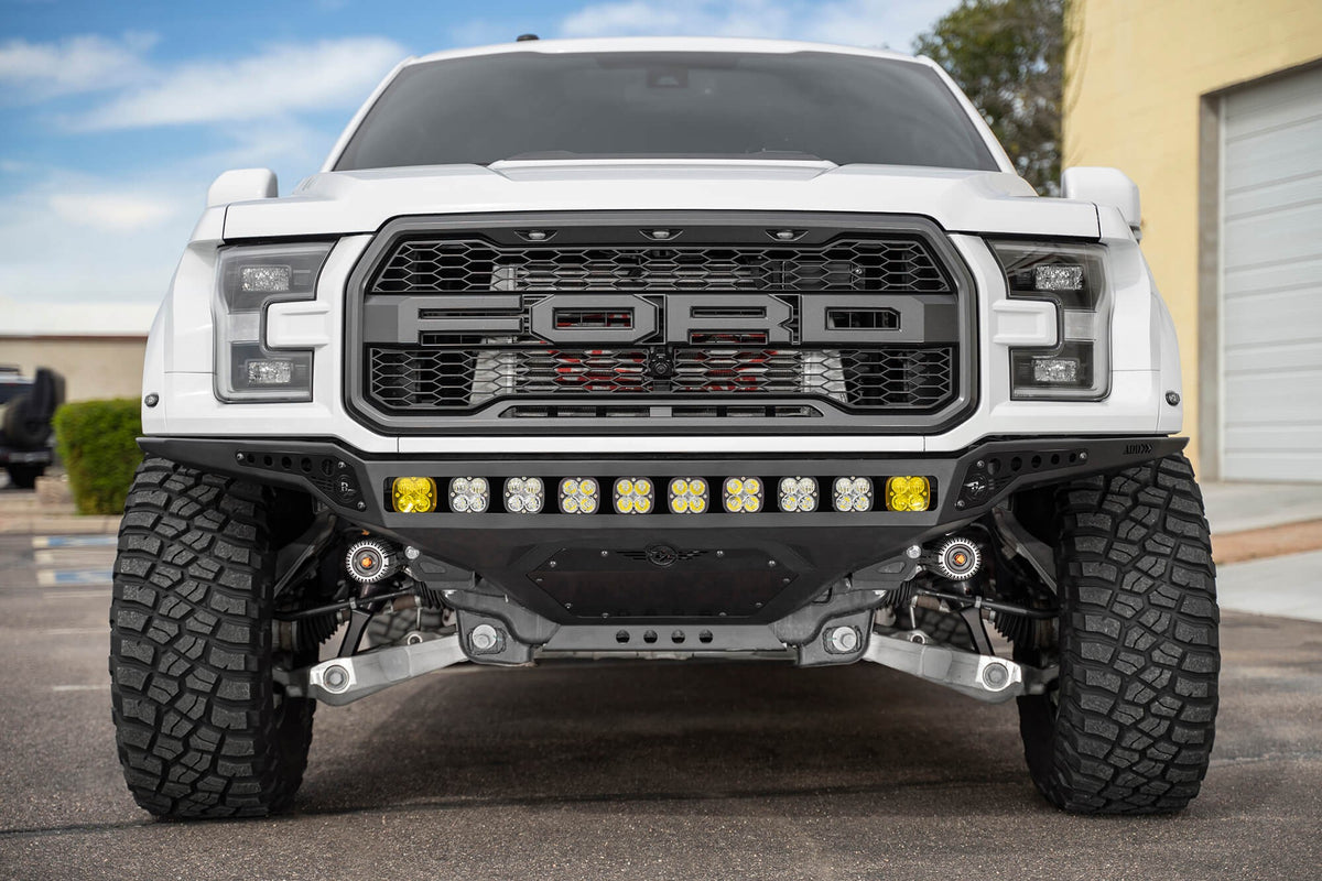 2017-2020 Ford Raptor Rock Fighter Frame Cut Front Bumper Addictive Desert Designs-5