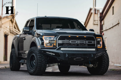 2017-2020 Ford F-150 Raptor HoneyBadger Front Bumper With Winch Mount Addictive Desert Designs-7