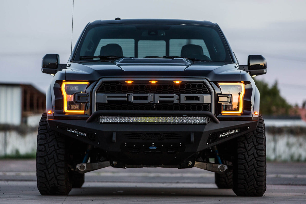 2017-2020 Ford F-150 Raptor HoneyBadger Front Bumper Addictive Desert Designs-6