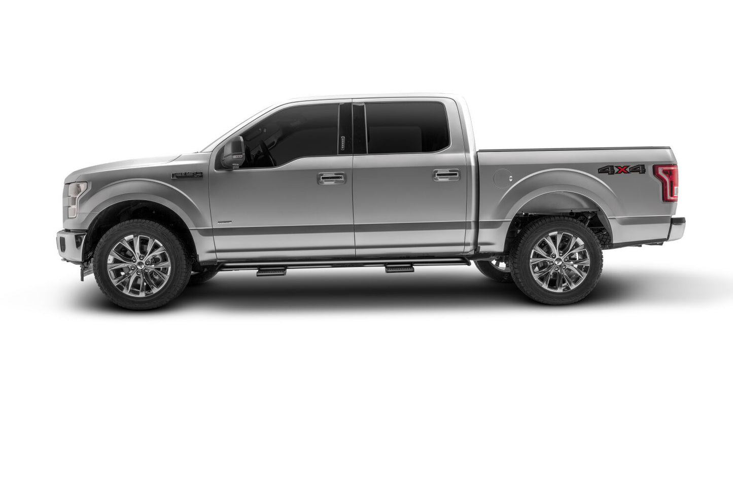 RKR Step System Cab Length (2 Step Mounts/2 Steps per Side) 1.75 Inch Rails 2015-2025 Ford F-150 SuperCrew Textured Black NFab-1