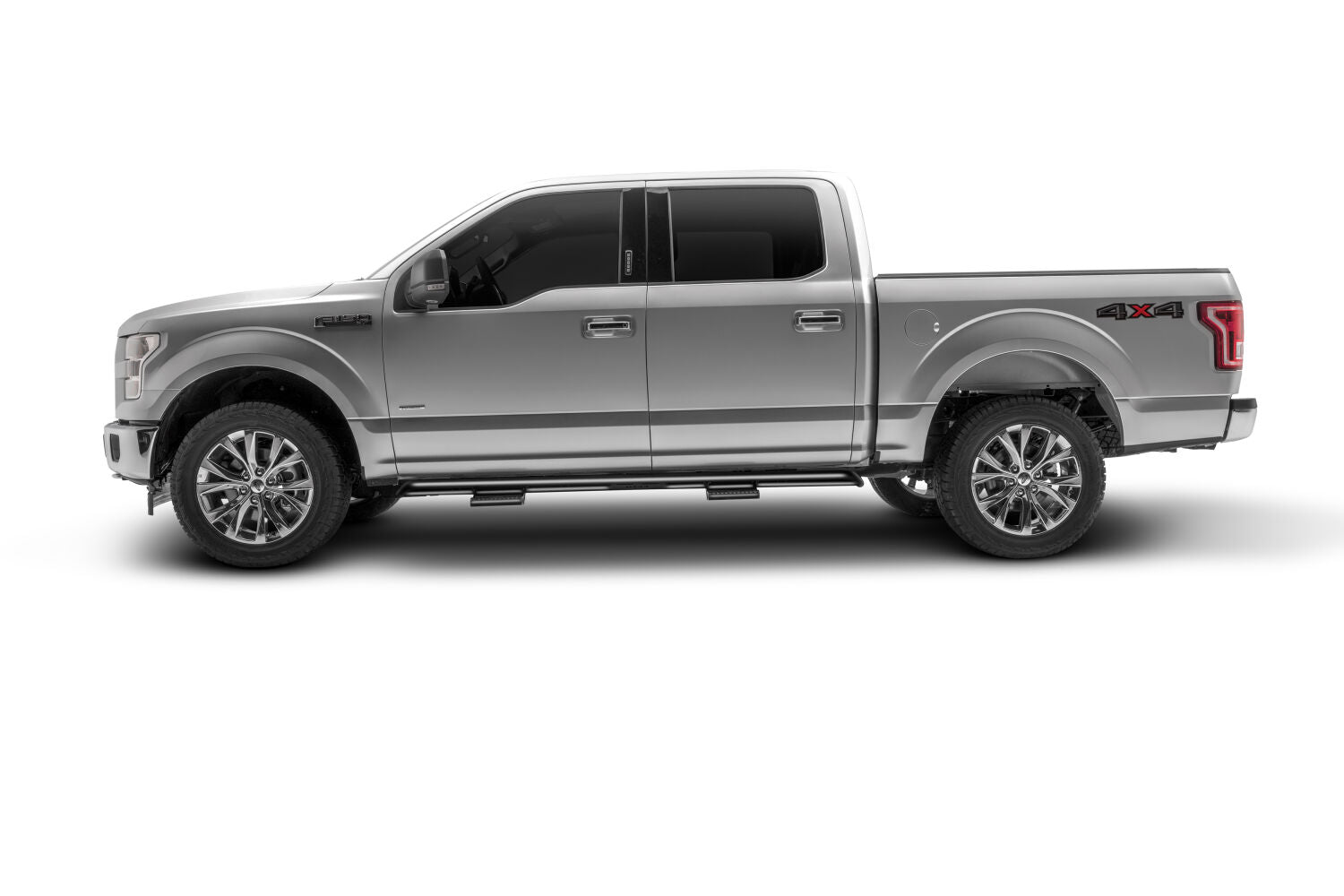 RKR Step System Cab Length (2 Step Mounts/2 Steps per Side) 1.75 Inch Rails 2015-2025 Ford F-150 SuperCrew Textured Black NFab-1