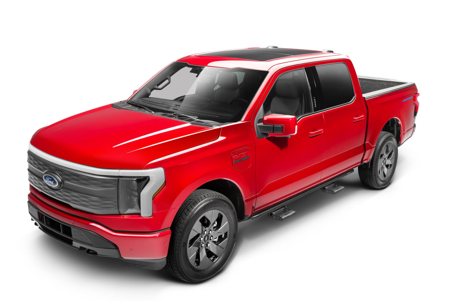 RKR Step System Cab Length (2 Step Mounts/2 Steps per Side) 1.75 Inch Rails 2015-2025 Ford F-150 SuperCrew Textured Black NFab-5