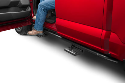 RKR Step System Cab Length (2 Step Mounts/2 Steps per Side) 1.75 Inch Rails 2015-2025 Ford F-150 SuperCrew Textured Black NFab-6