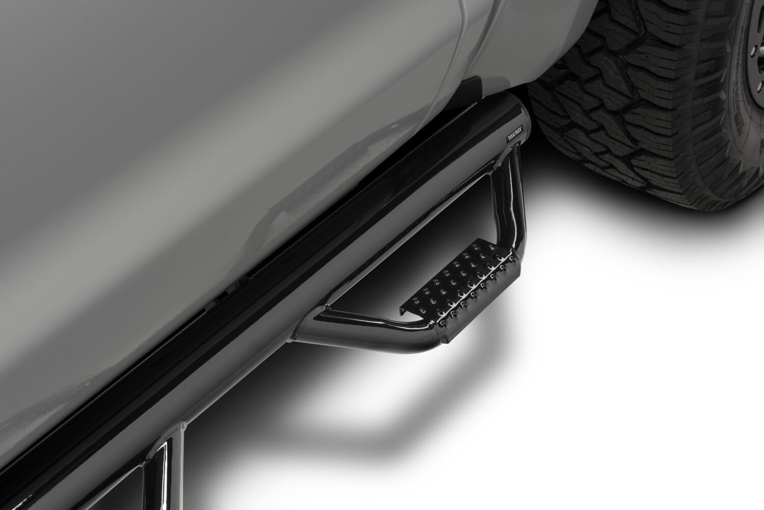 Nerf Step Bar Cab Length (2 Steps per Side) 2015-2025 Ford F-150/2017-2020 Raptor / 2017-2025 F250/F350 Super Cab Gloss Black NFab-1