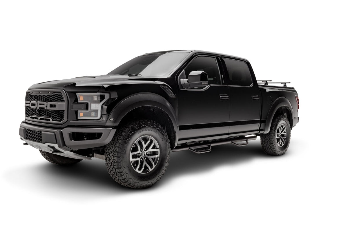 Nerf Step Bar Cab Length (2 Steps per Side) 2015-2026 Ford F-150/ 2017-2026 Raptor SuperCrew Textured Black N Fab NFab-7