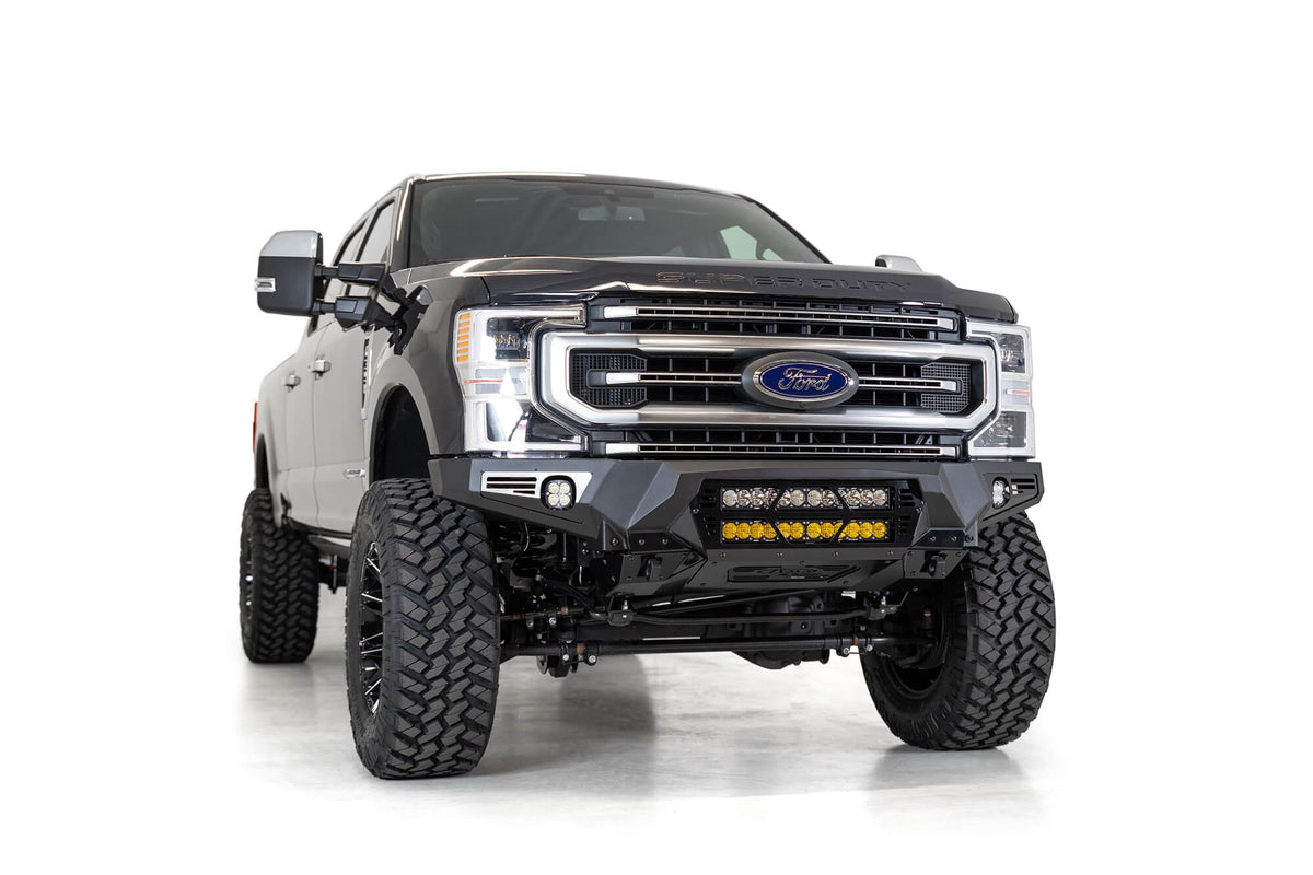 2017-2022 Ford Super Duty F-250 F-350 Bomber Front Bumper Mounts for dual 20 Inch Light Bars Addictive Desert Designs-6