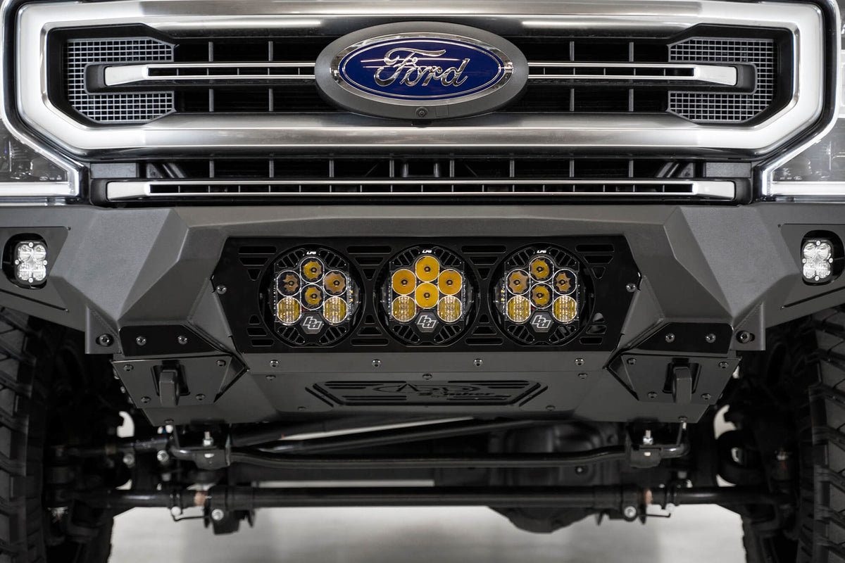 2017-2022 Ford Super Duty F-250 F-350 Bomber Front Bumper Mounts for 3 Baja LP6s Addictive Desert Designs