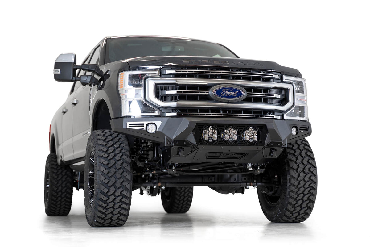 2017-2022 Ford Super Duty F-250 F-350 Bomber Front Bumper Mounts for 3 Baja LP6s Addictive Desert Designs-3
