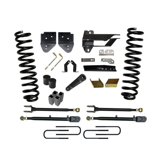Lift Kit 6 Inch Lift Class II 4-Link System 17-19 Ford F-250 Super Duty Includes Front Coil Springs Track Bar/Radius Arm/Steering Stabilizer Relocation Brackets Rear Lift Blocks/U-Bolts Skyjacker