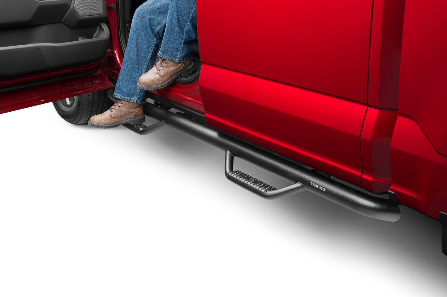 Nerf Step Bar Cab Length (2 Steps per Side) 2017-2026 Ford F-250/F-350/F-450 Crew Cab NFab-8