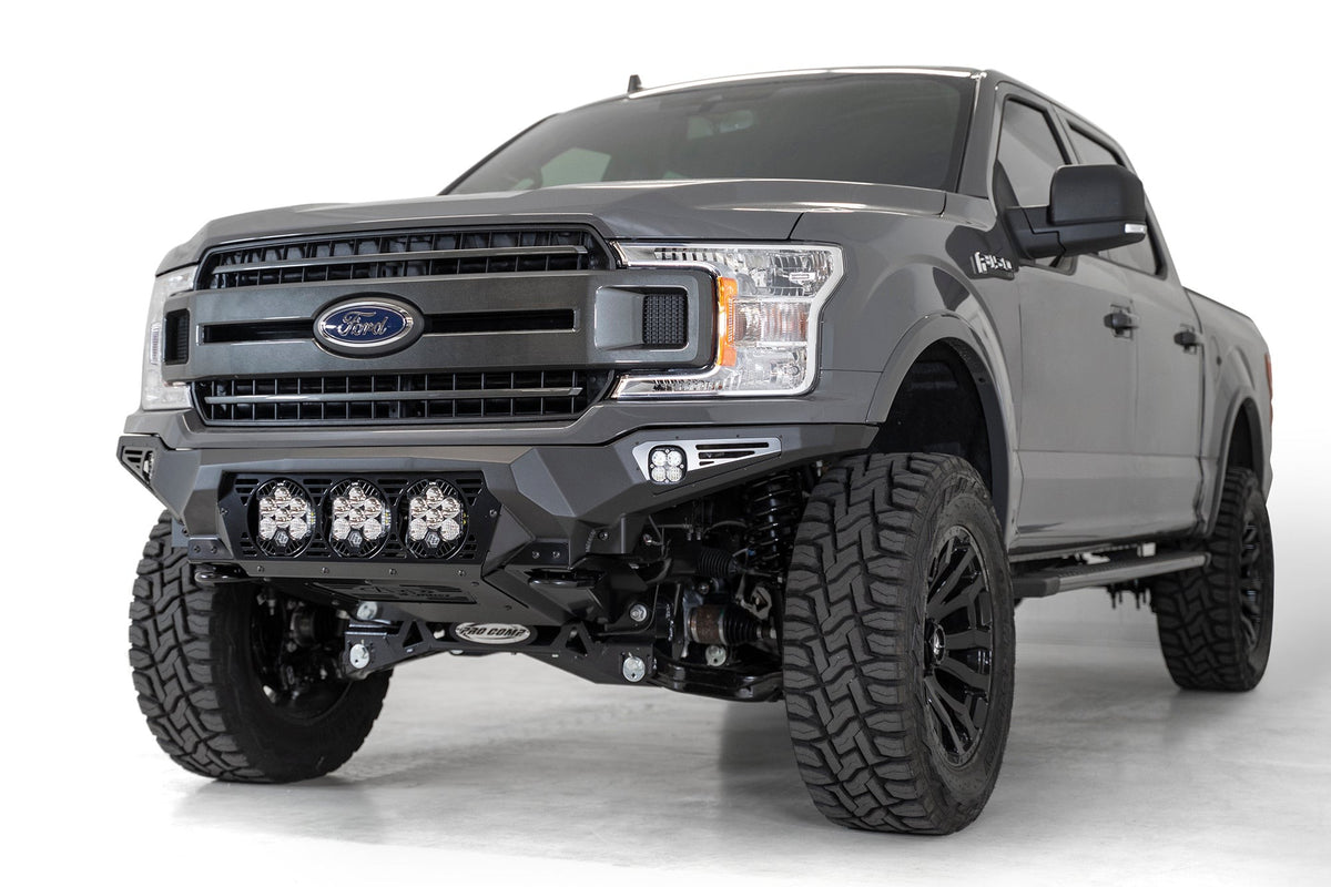 2018-2020 Ford F-150 Bomber Front Bumper Mounts for 3 Baja LP6 Round Lights Addictive Desert Designs-1