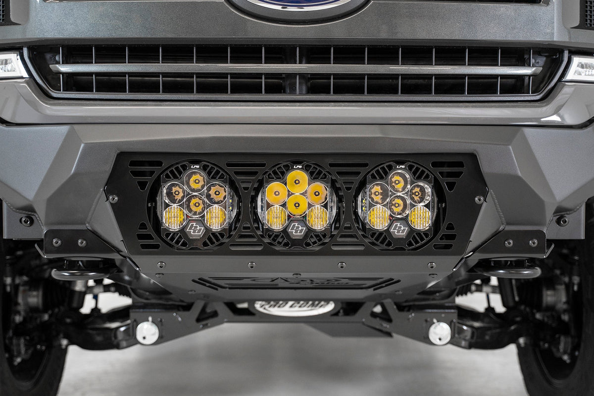 2018-2020 Ford F-150 Bomber Front Bumper Mounts for 3 Baja LP6 Round Lights Addictive Desert Designs-4