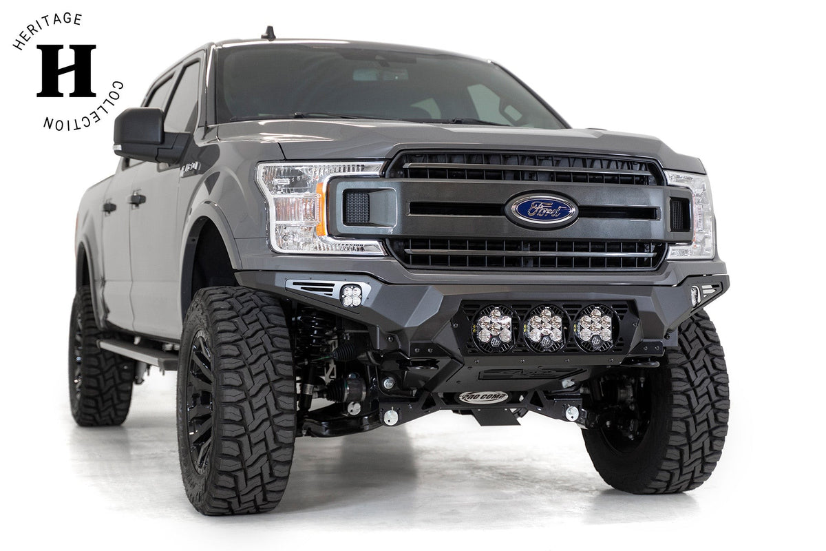 2018-2020 Ford F-150 Bomber Front Bumper Mounts for 3 Baja LP6 Round Lights Addictive Desert Designs-6