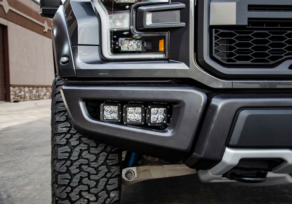 Light Mounting Solution Fog Light Mounts 2017-2021 Ford F-150 Raptor Textured Black N Fab NFab-1
