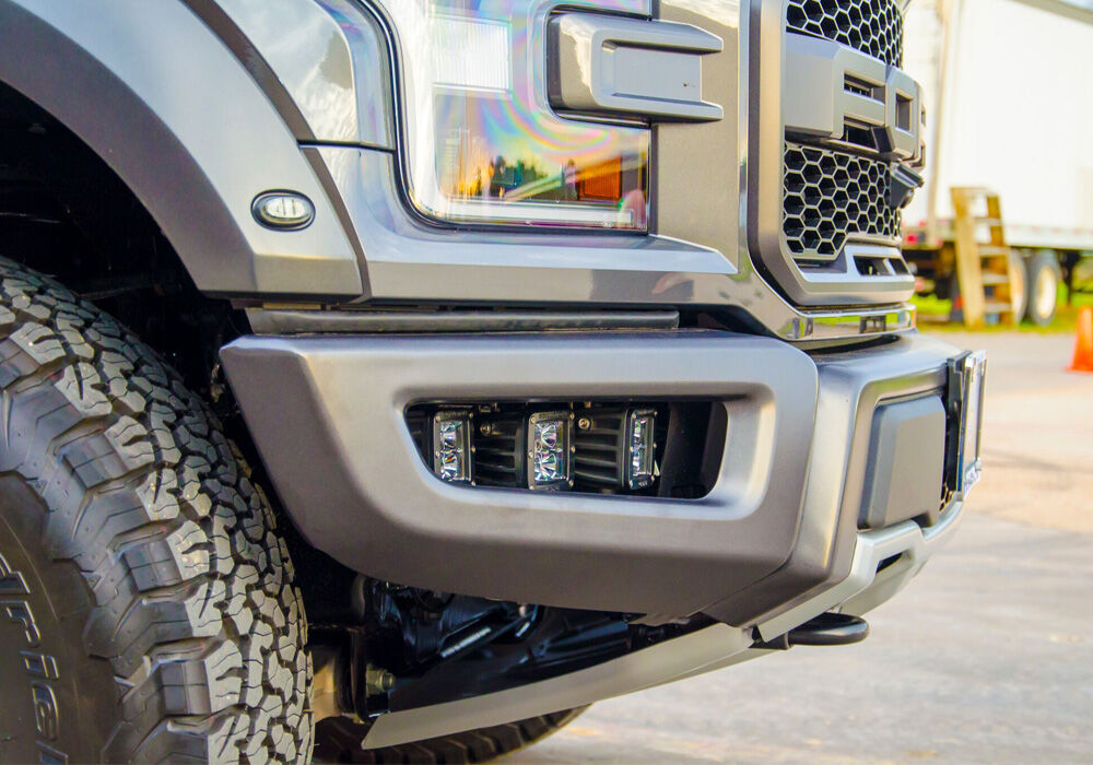 Light Mounting Solution Fog Light Mounts 2017-2021 Ford F-150 Raptor Textured Black N Fab NFab-2