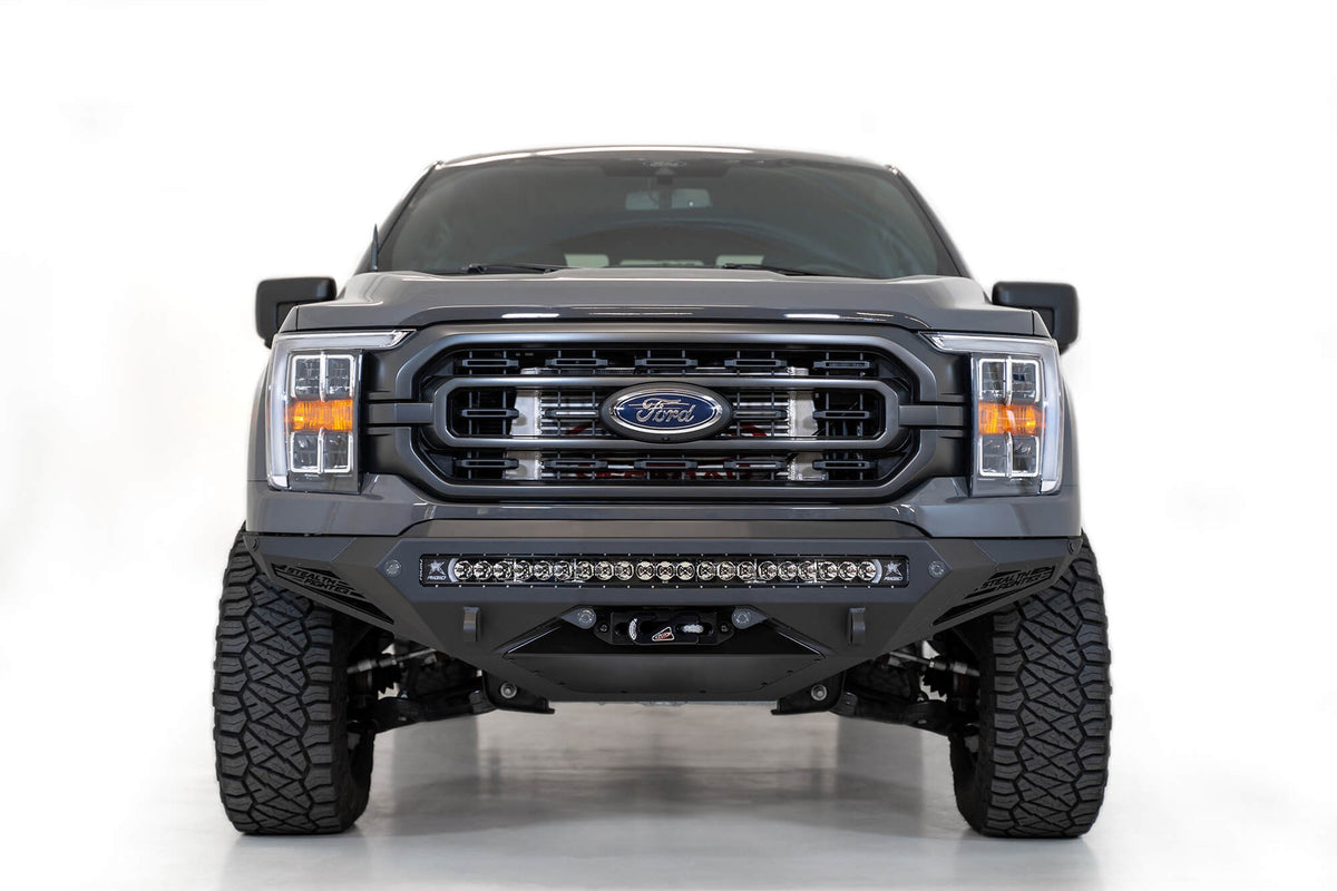 2021-2025 Ford F-150 Stealth Fighter Front Bumper With Winch Mount Addictive Desert Designs-11