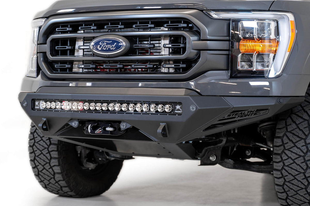 2021-2025 Ford F-150 Stealth Fighter Front Bumper With Winch Mount Addictive Desert Designs-5