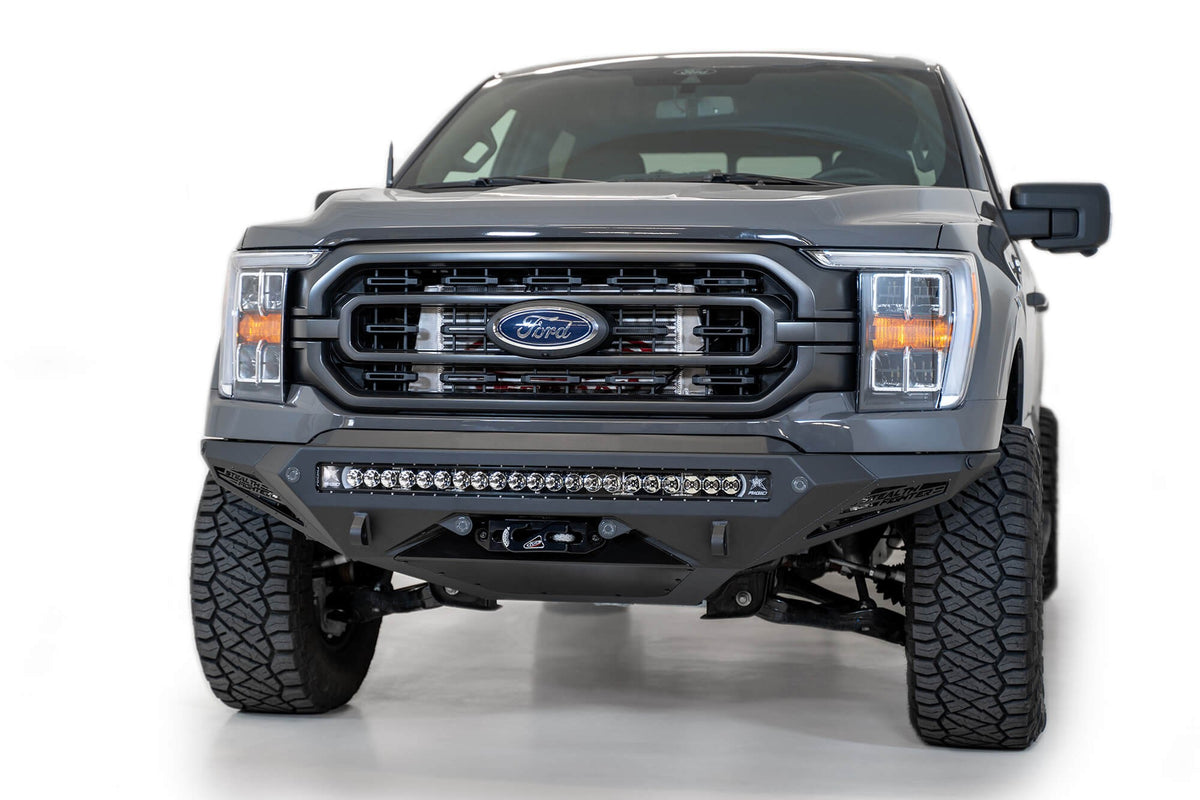 2021-2025 Ford F-150 Stealth Fighter Front Bumper With Winch Mount Addictive Desert Designs-7
