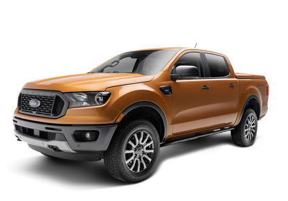 RKR Rock Rails Cab Length (2 Steps per Side) 2019-2026 Ford Ranger 5 Foot Bed SuperCrew Textured Black NFab-2