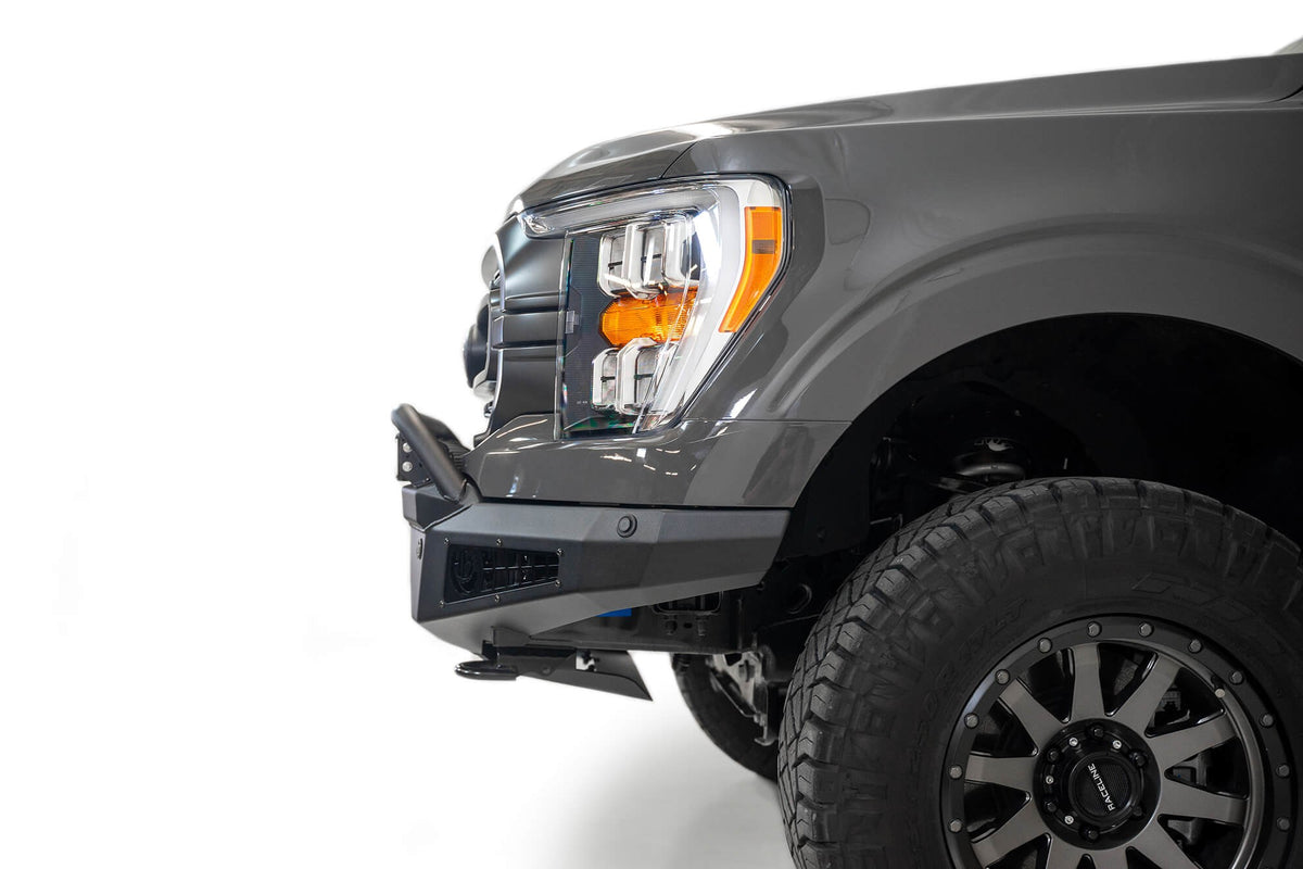 2021-2025 Ford F-150 HoneyBadger Front Bumper With Top Hoop Addictive Desert Designs-3