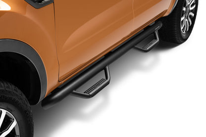 Nerf Step Bar Cab Length (2 Steps per Side) 3 Inch Main Tube Diameter 2019-2025 Ford Ranger SuperCrew Textured Black N Fab NFab-1
