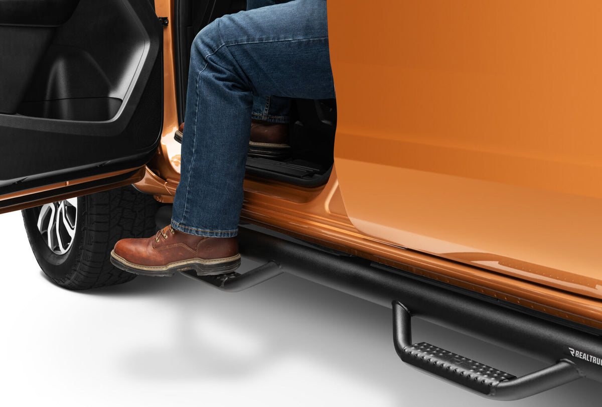 Nerf Step Bar Cab Length (2 Steps per Side) 3 Inch Main Tube Diameter 2019-2025 Ford Ranger SuperCrew Textured Black N Fab NFab-2