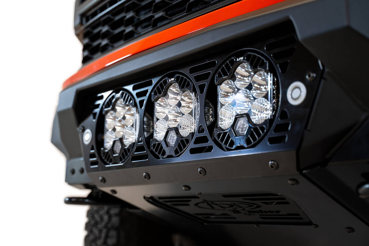 2021+ Ford Raptor Bomber Front Bumper Mounts for 3 Baja LP6 Round Lights Addictive Desert Designs-4