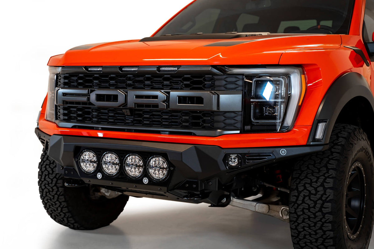 2021+ Ford Raptor Bomber Front Bumper Mounts for 4 rigid 360 6 Inch Round Lights Addictive Desert Designs-3