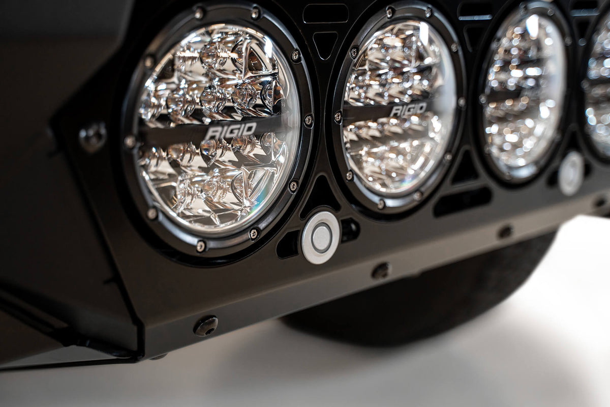 2021+ Ford Raptor Bomber Front Bumper Mounts for 4 rigid 360 6 Inch Round Lights Addictive Desert Designs-9