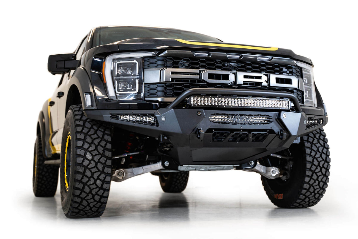 2021+ Ford Raptor HoneyBadger Front Bumper With Top Hoop Addictive Desert Designs-2